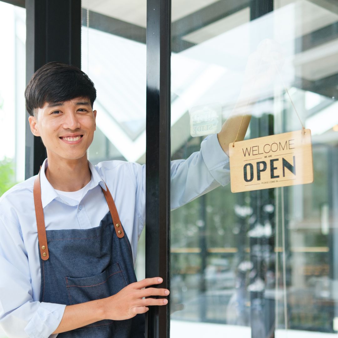 Business open sign
